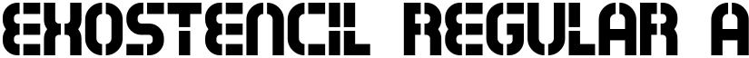 Exostencil Regular font