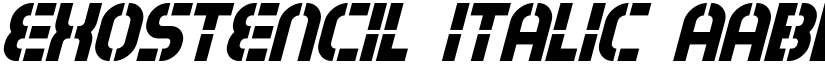 Exostencil Italic font