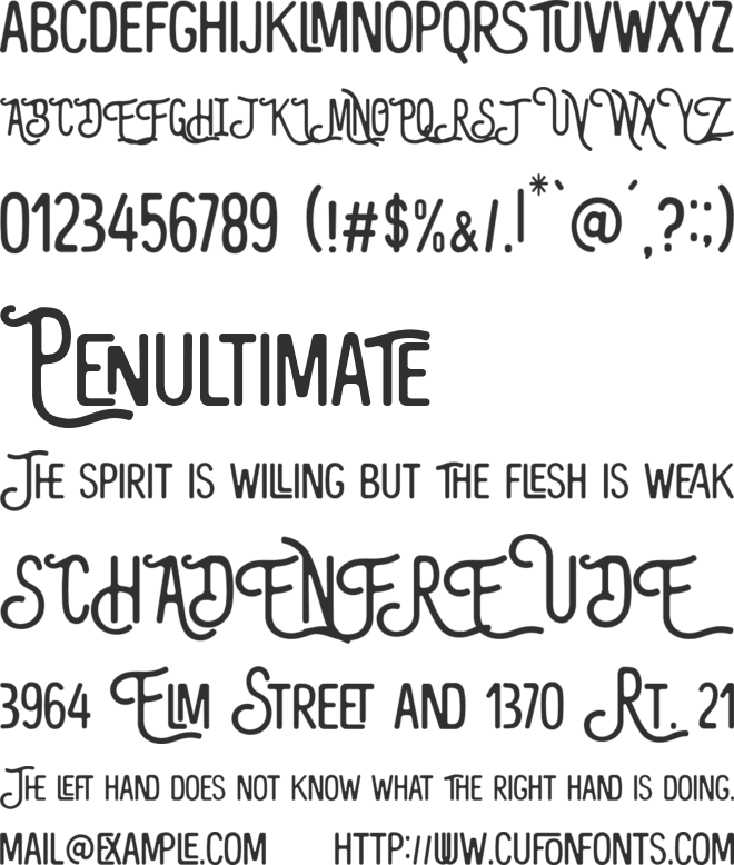 The Bangles font preview