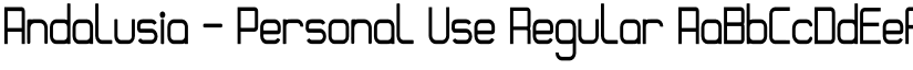 Andalusia - Personal Use Regular font