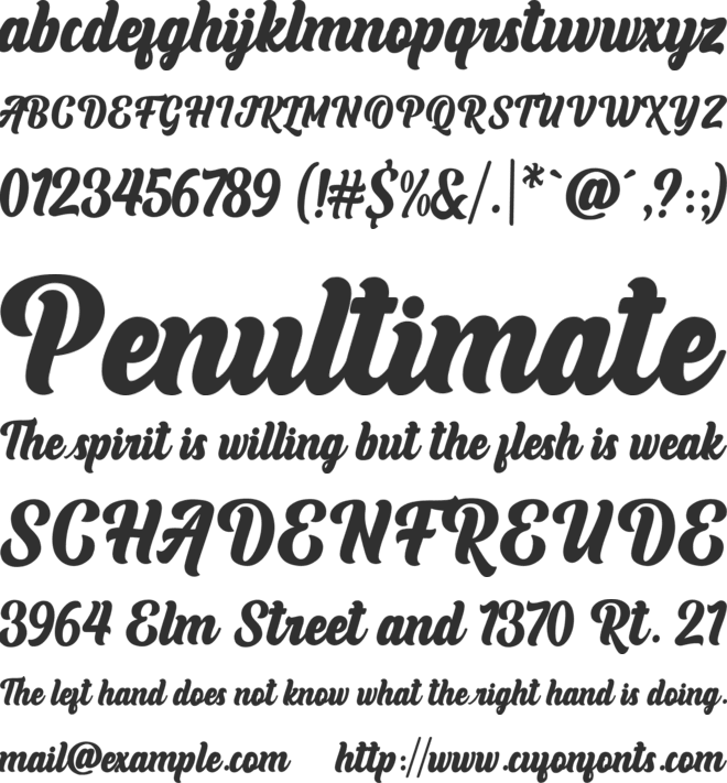 Arthines font preview