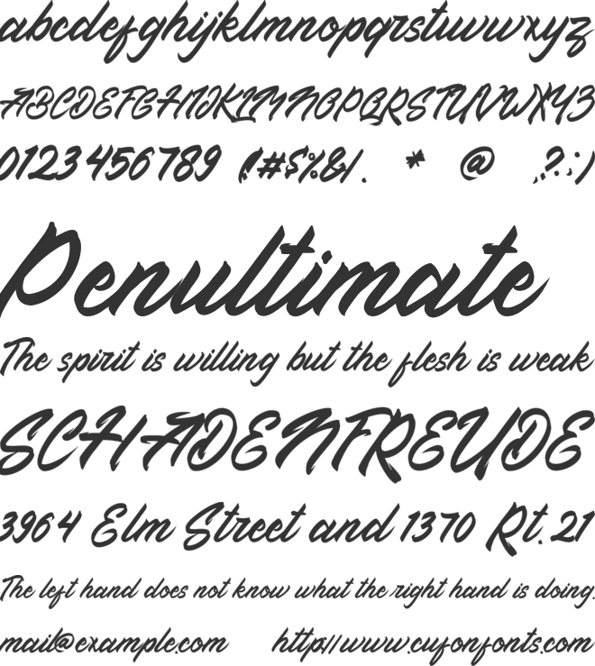 Powerfulm Samara font preview