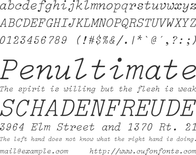 Select Mono font preview