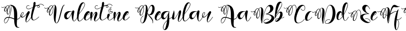 Art Valentine Regular font