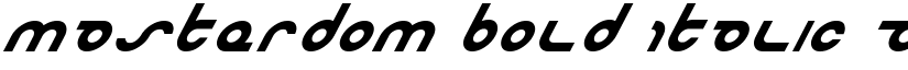 Masterdom Bold Italic font