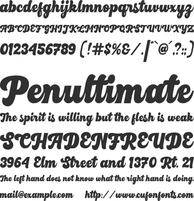 Maloney font preview
