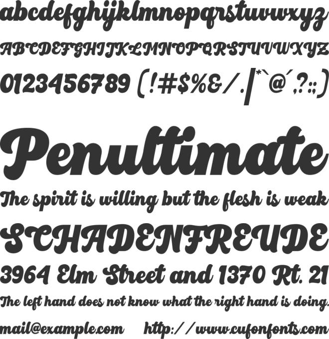 Maloney font preview