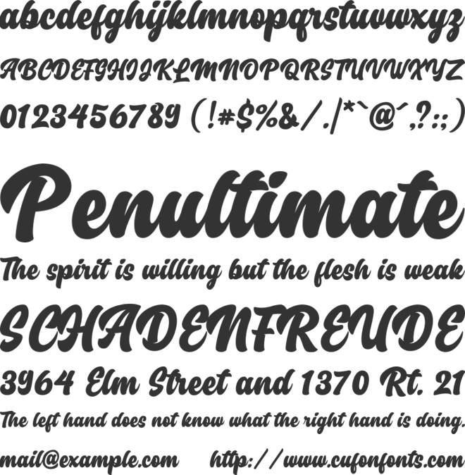 Feelin Sweet font preview