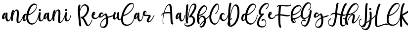 andiani Regular font