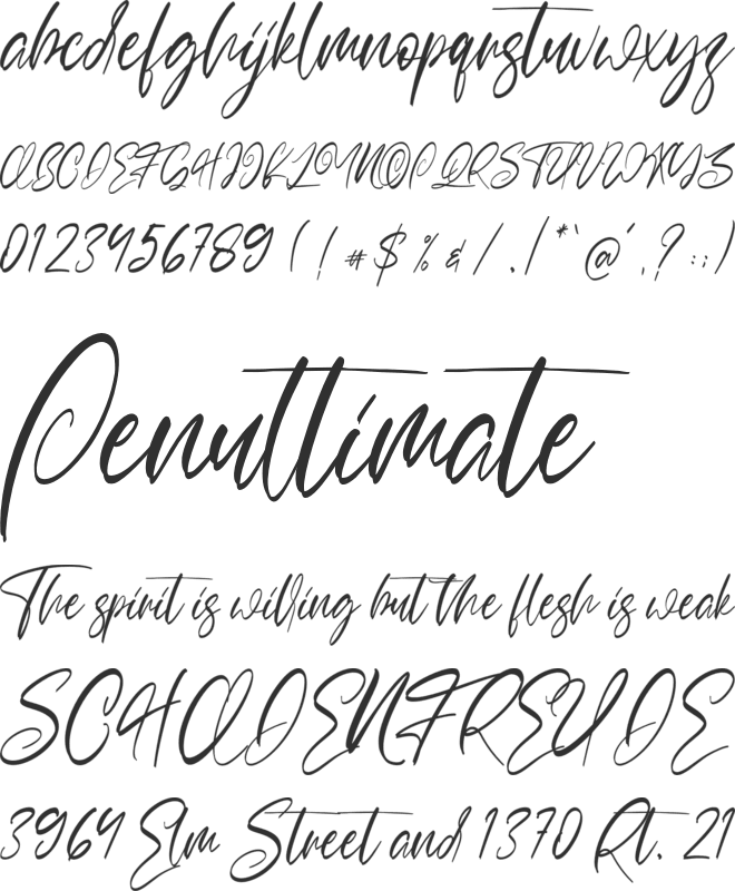 Omerta font preview