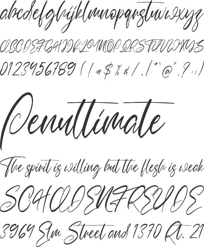 Omerta font preview