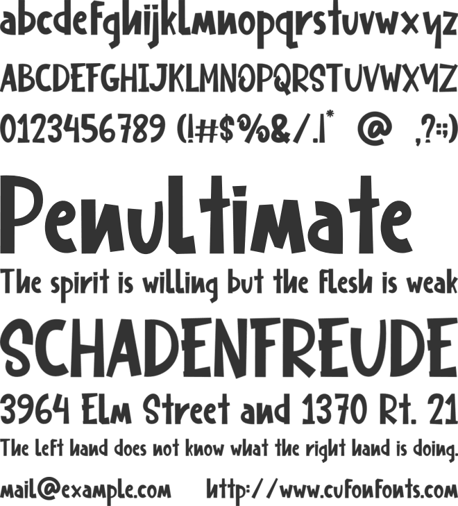 Weekend Story font preview