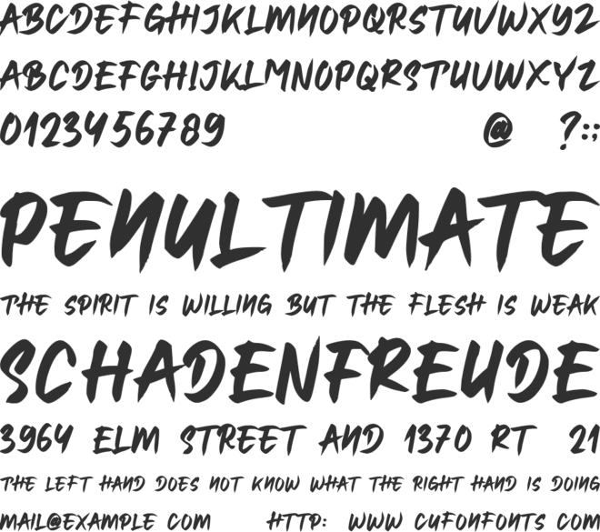 Blathers font preview
