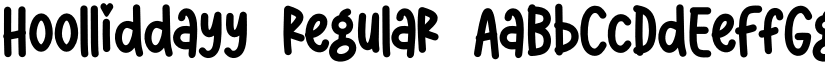 Hoolliddayy Regular font