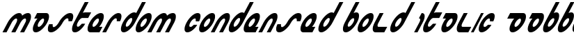 Masterdom Condensed Bold Italic font