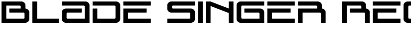 Blade Singer Regular font