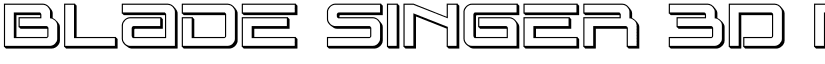 Blade Singer 3D Regular font