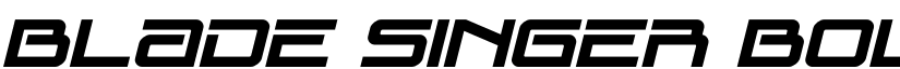 Blade Singer Bold Italic Regular font