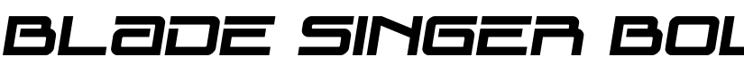 Blade Singer Bold Semi-Italic Regular font