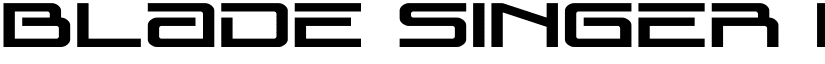Blade Singer Expanded Regular font