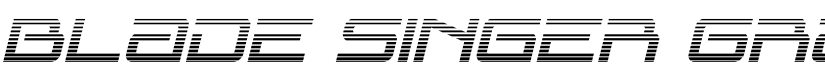 Blade Singer Gradient Italic Regular font