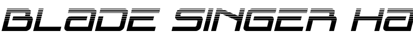 Blade Singer Halftone Italic Regular font