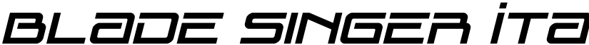 Blade Singer Italic Regular font