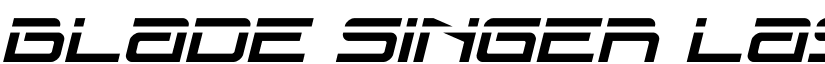 Blade Singer Laser Italic Regular font