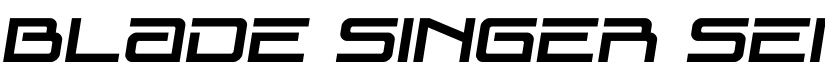 Blade Singer Semi-Italic Regular font