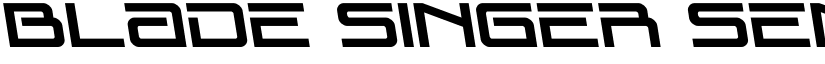 Blade Singer Semi-Leftalic Regular font