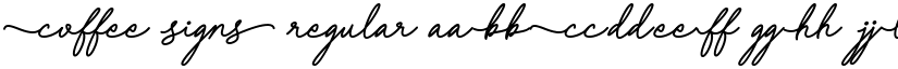 Coffee Signs Regular font
