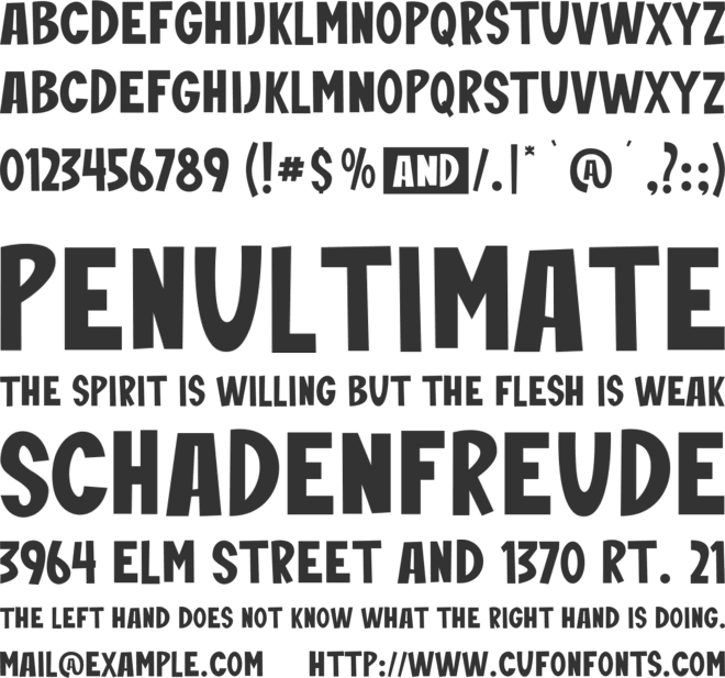 Bear And Bunny font preview