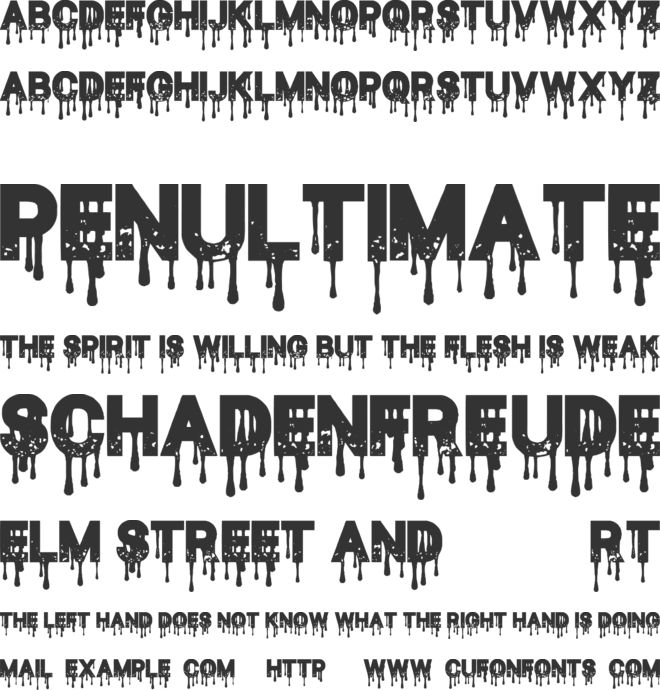 Blood Thirst font preview