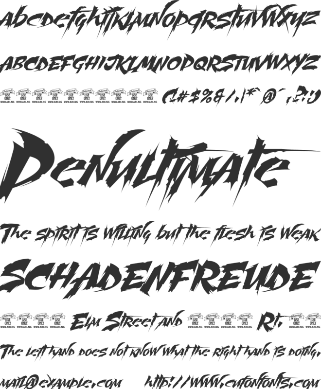 Martyric Personal Use Only font preview