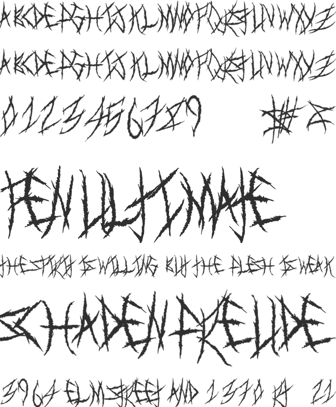MetalShow font preview