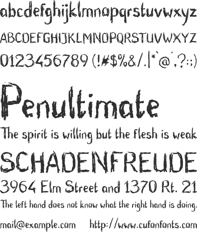 Blunt Brush font preview