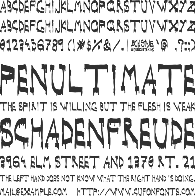 WOODCUTTER BCN Style font preview