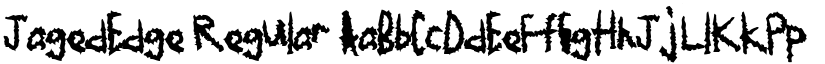 JagedEdge Regular font