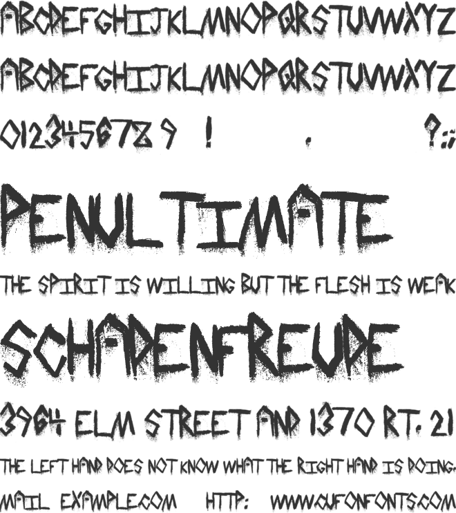 HailStormz font preview