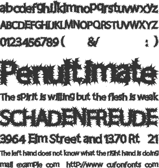 ChronicHarvest font preview