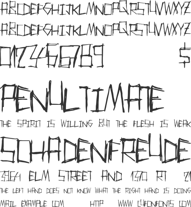 ThrashParty font preview