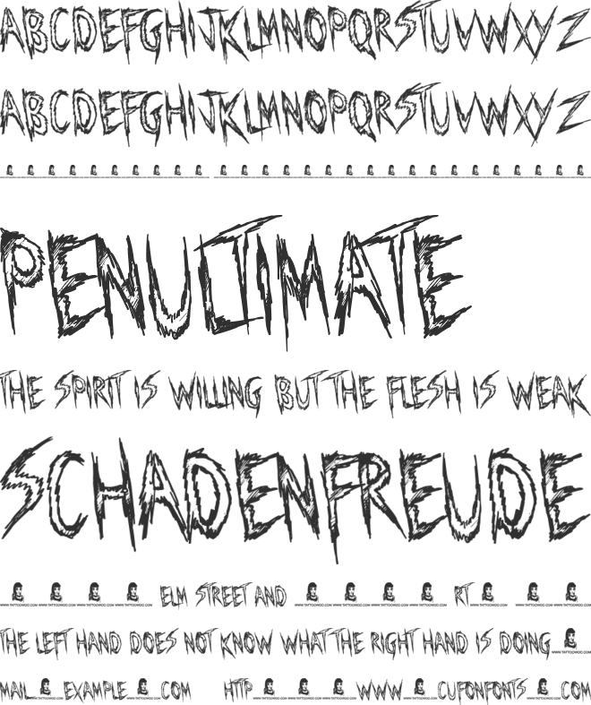 Manhunter font preview