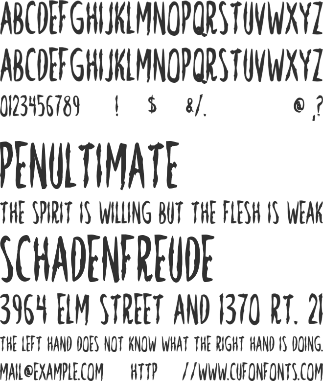 Nevermore font preview
