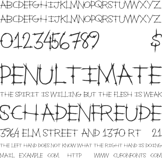 HeavenGate font preview