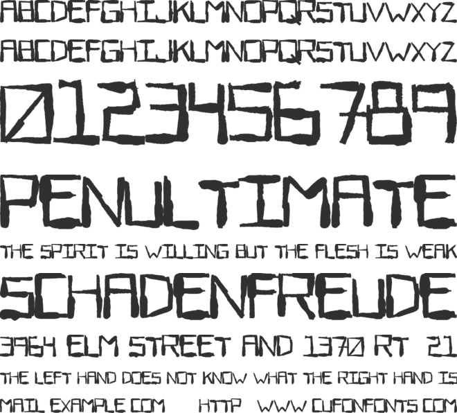 Sewer Rat font preview