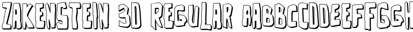 Zakenstein 3D Regular font
