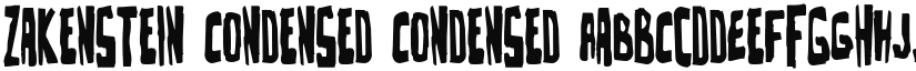 Zakenstein Condensed Condensed font