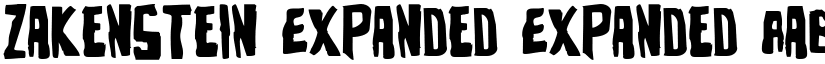 Zakenstein Expanded Expanded font