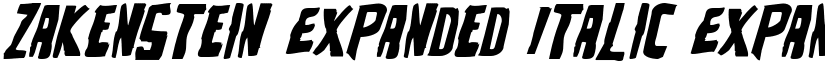 Zakenstein Expanded Italic Expanded Italic font