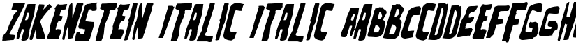 Zakenstein Italic Italic font